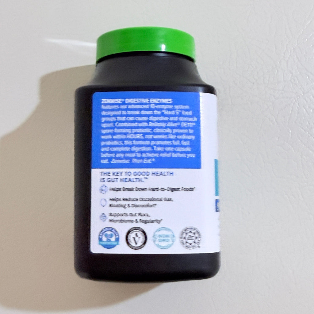 Zenwise Digestive Enzymes Plus Fast-Acting Probiotics 100 Capsules EXP 07/2027