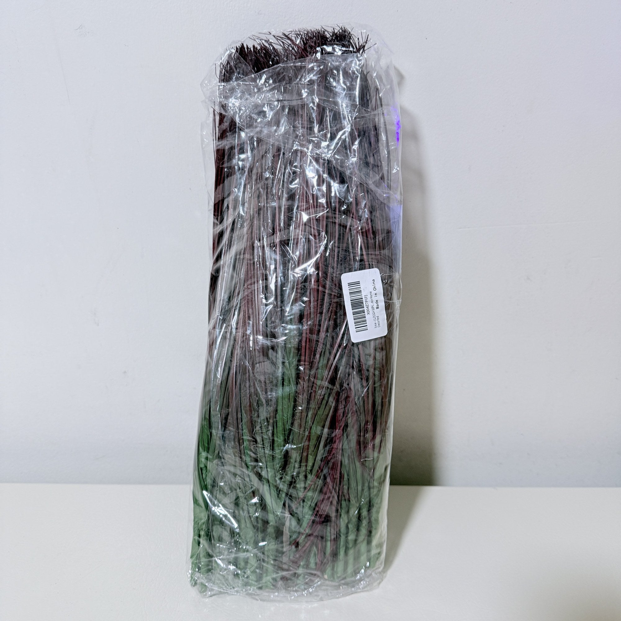 Artificial Grass Plants 60 Bundles Faux Onion Grass Stems Burgundy 17.7 Inch