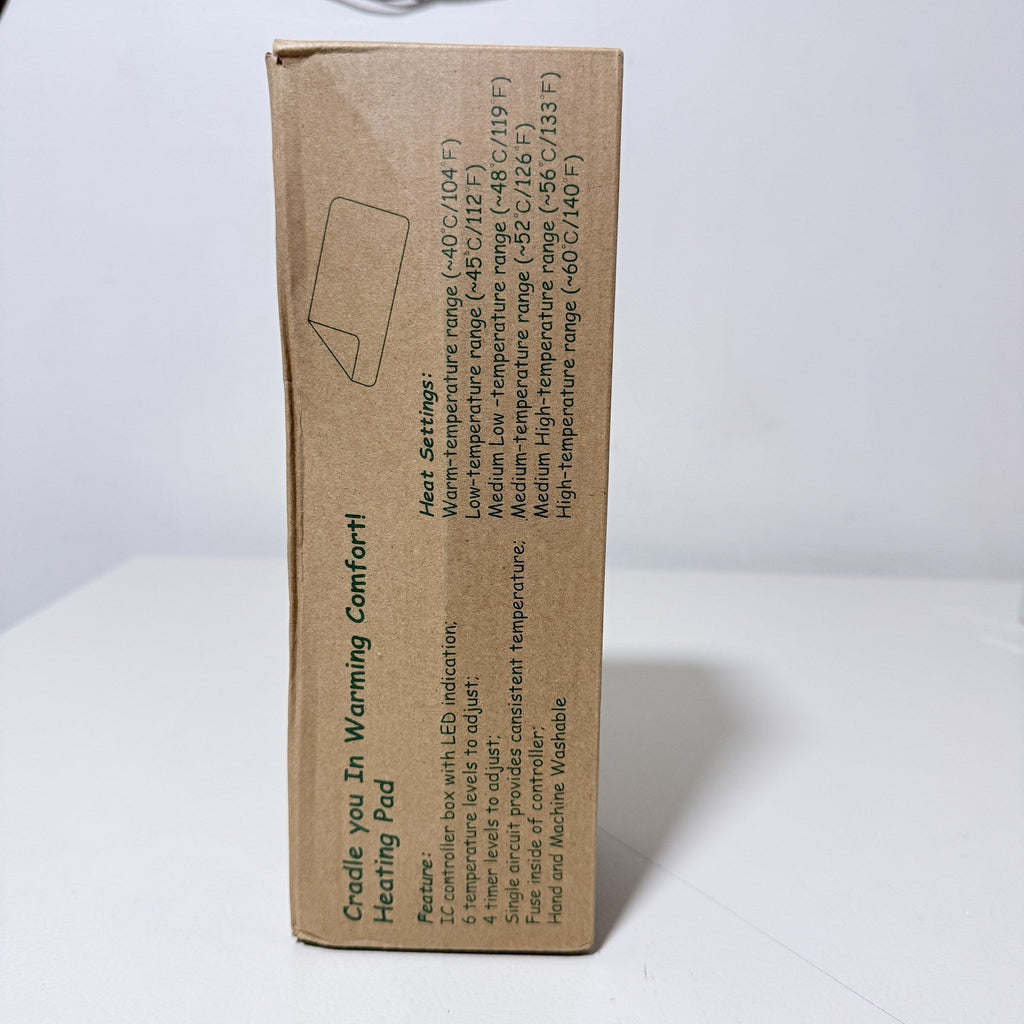 Deepsoon Heating Pad 24 x 12 Inch Electric 6 Heat Settings 4 Timers Light Gray