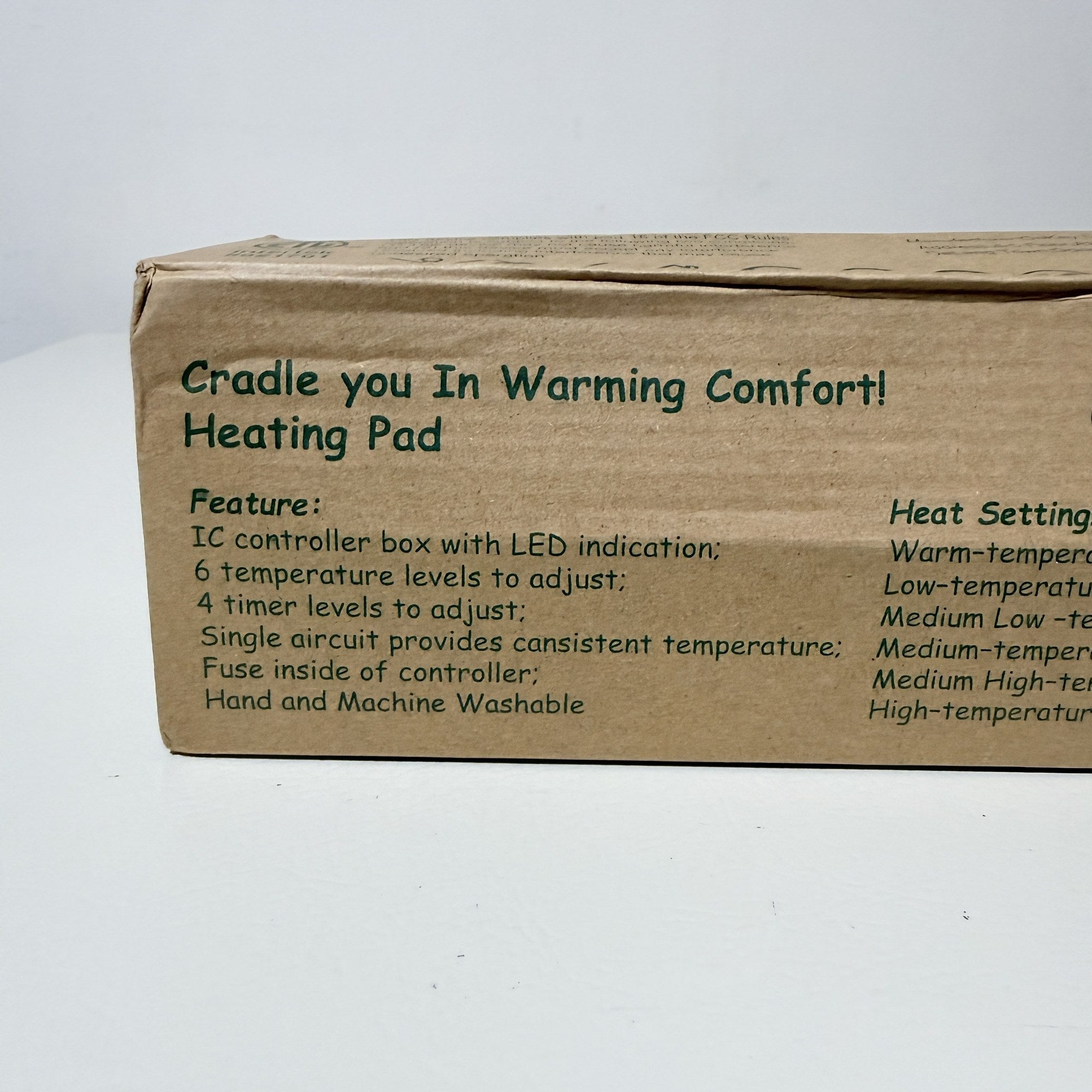 Deepsoon Heating Pad 24 x 12 Inch Electric 6 Heat Settings 4 Timers Light Gray