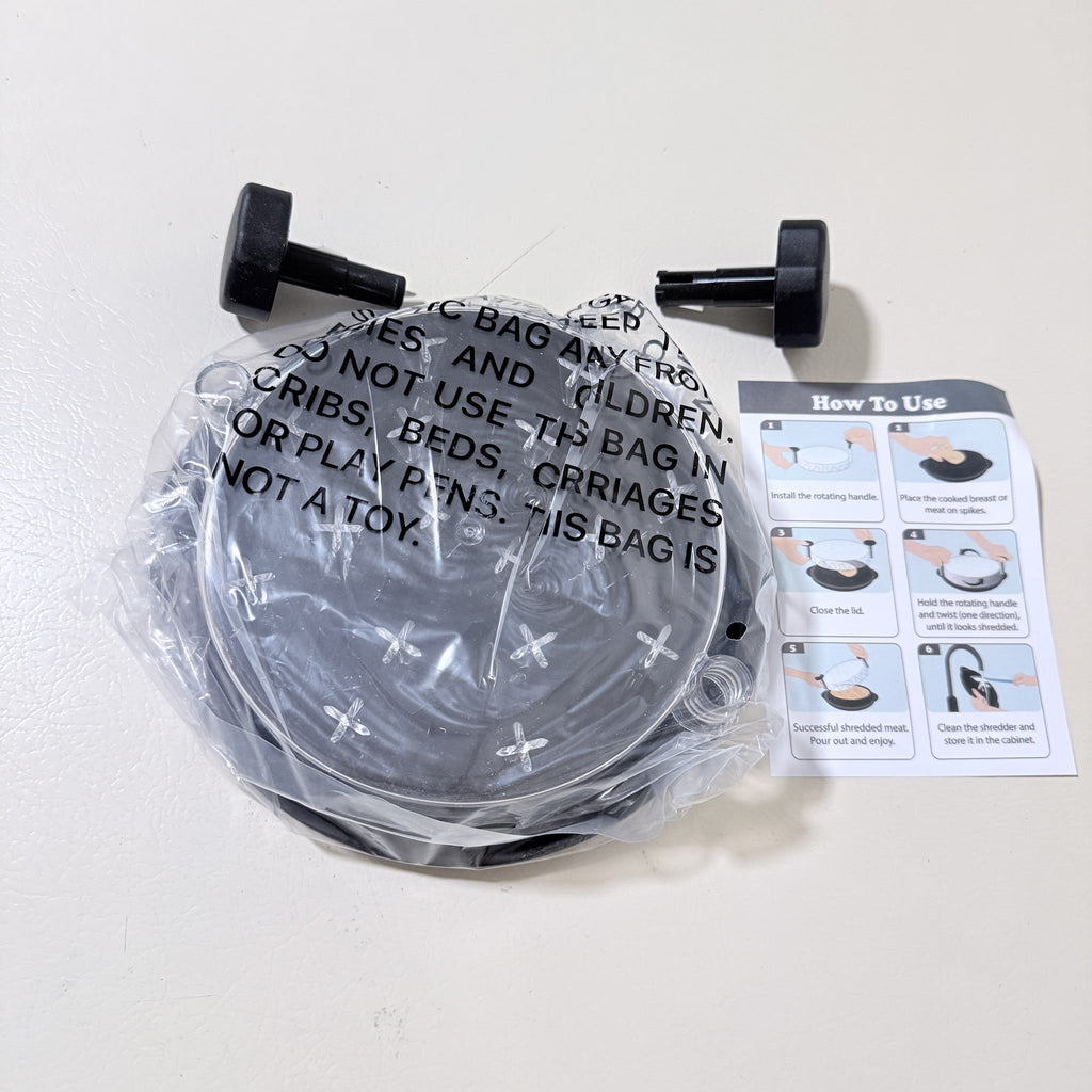 Chicken Shredder Twist Meat Shredding Tool for Pulled Pork Chicken Black