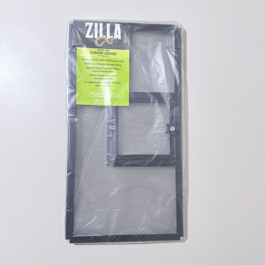 Zilla Fresh Air Screen Cover Hinged Door 20x10 Reptile Terrarium Lid