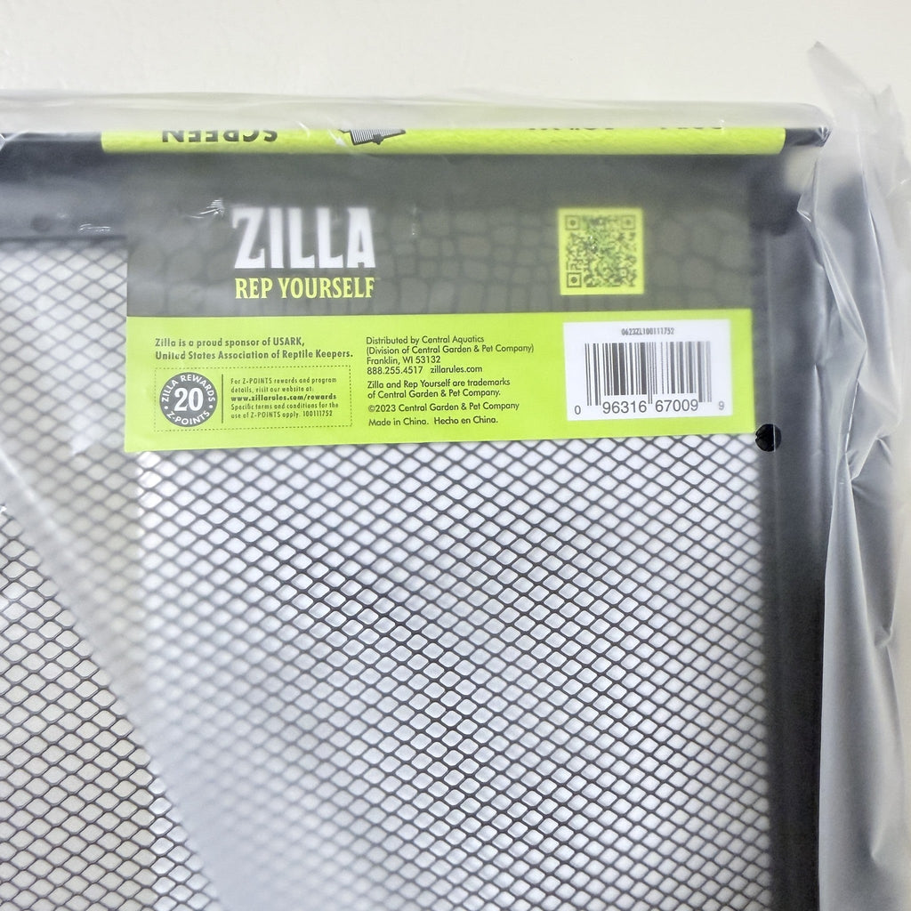 Zilla Fresh Air Screen Cover Hinged Door 20x10 Reptile Terrarium Lid
