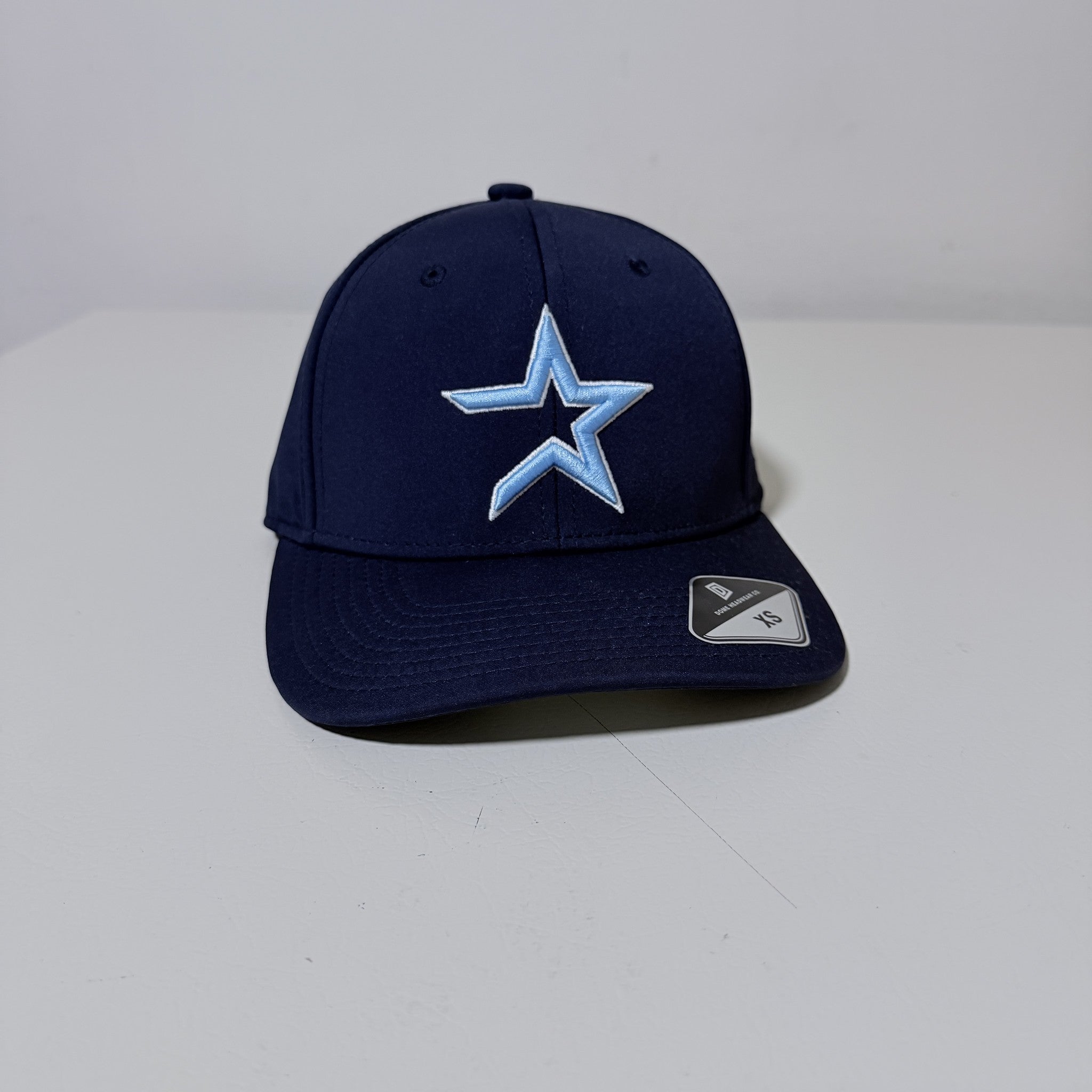 Stars Game Hat XS Navy Columbia Blue Star Flex Fit Baseball Cap