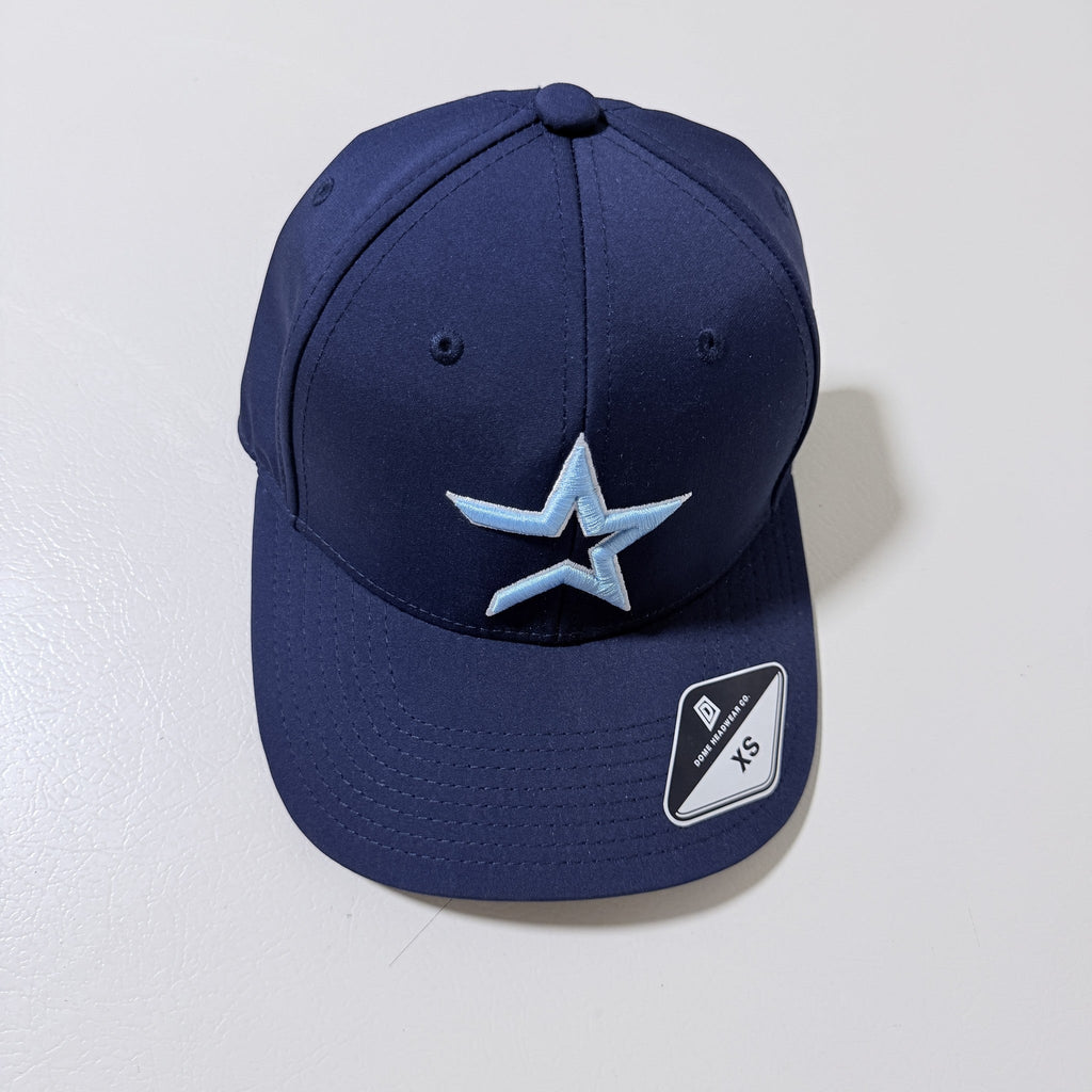 Stars Game Hat XS Navy Columbia Blue Star Flex Fit Baseball Cap