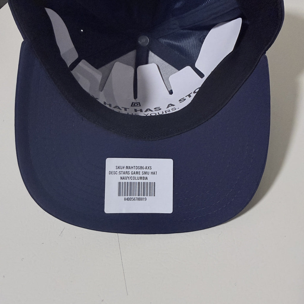 Stars Game Hat XS Navy Columbia Blue Star Flex Fit Baseball Cap