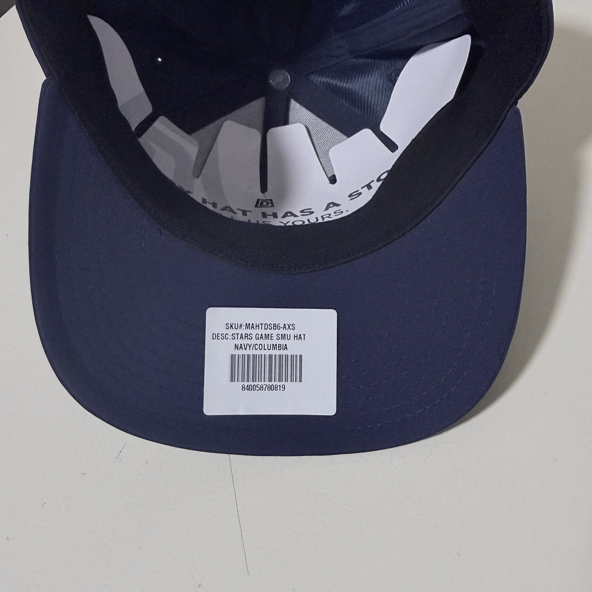 Stars Game Hat XS Navy Columbia Blue Star Flex Fit Baseball Cap