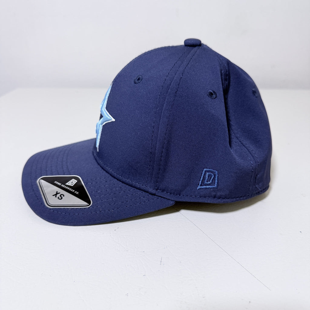 Stars Game Hat XS Navy Columbia Blue Star Flex Fit Baseball Cap