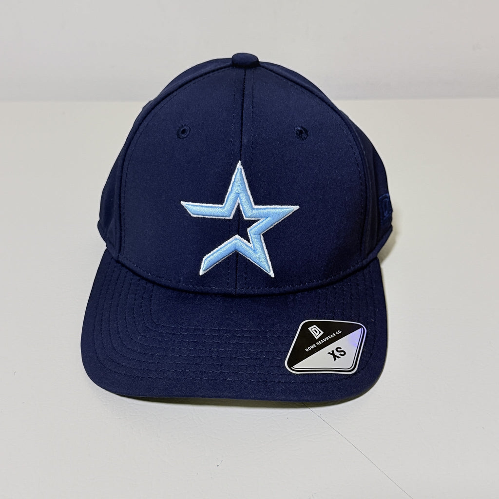 Stars Game Hat XS Navy Columbia Blue Star Flex Fit Baseball Cap