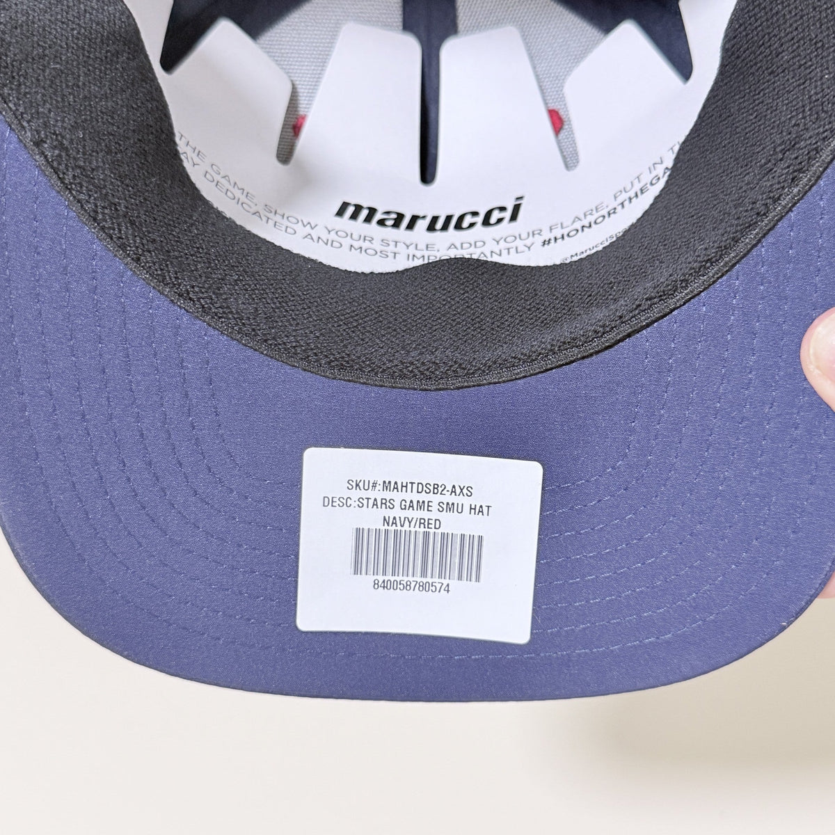 Stars Game Hat XS Navy Red Star Flex Fit Baseball Cap