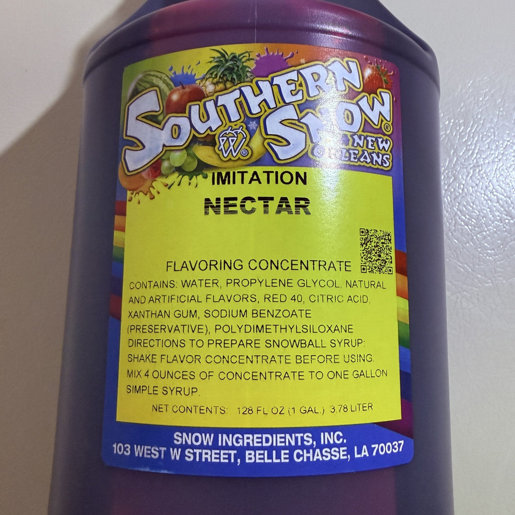 Southern Snow Imitation Nectar Snowball Flavor Concentrate 1 Gallon 128 oz