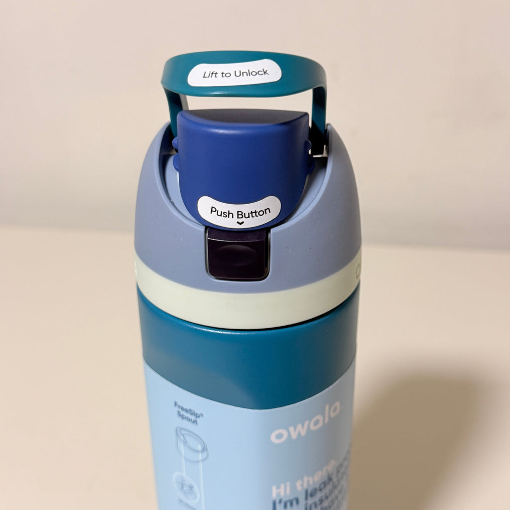 Owala FreeSip 24 oz Insulated Stainless Steel Water Bottle with Built-In Straw, Blue