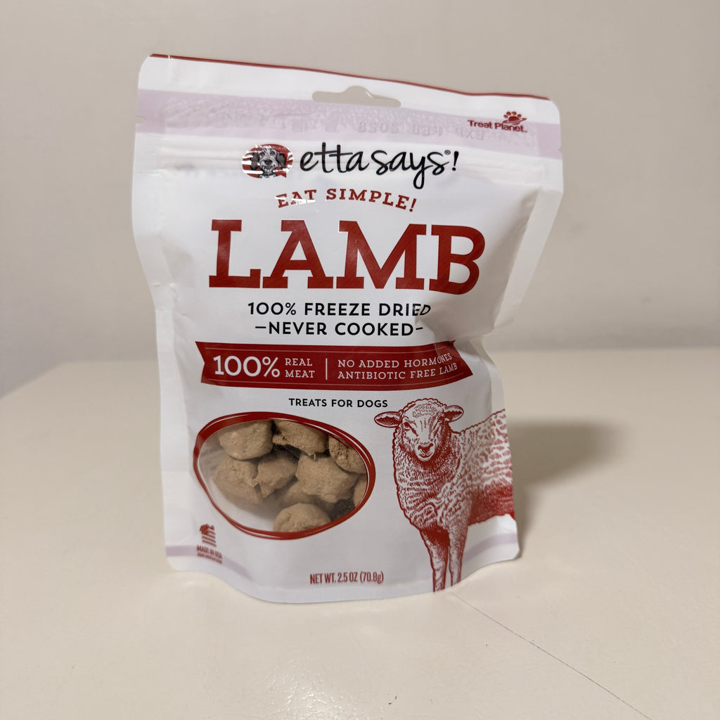 Etta Says Freeze Dried Dog Treats 3-Pack, Lamb Turkey and Duck, 2.5 oz Each, Best By May 2028