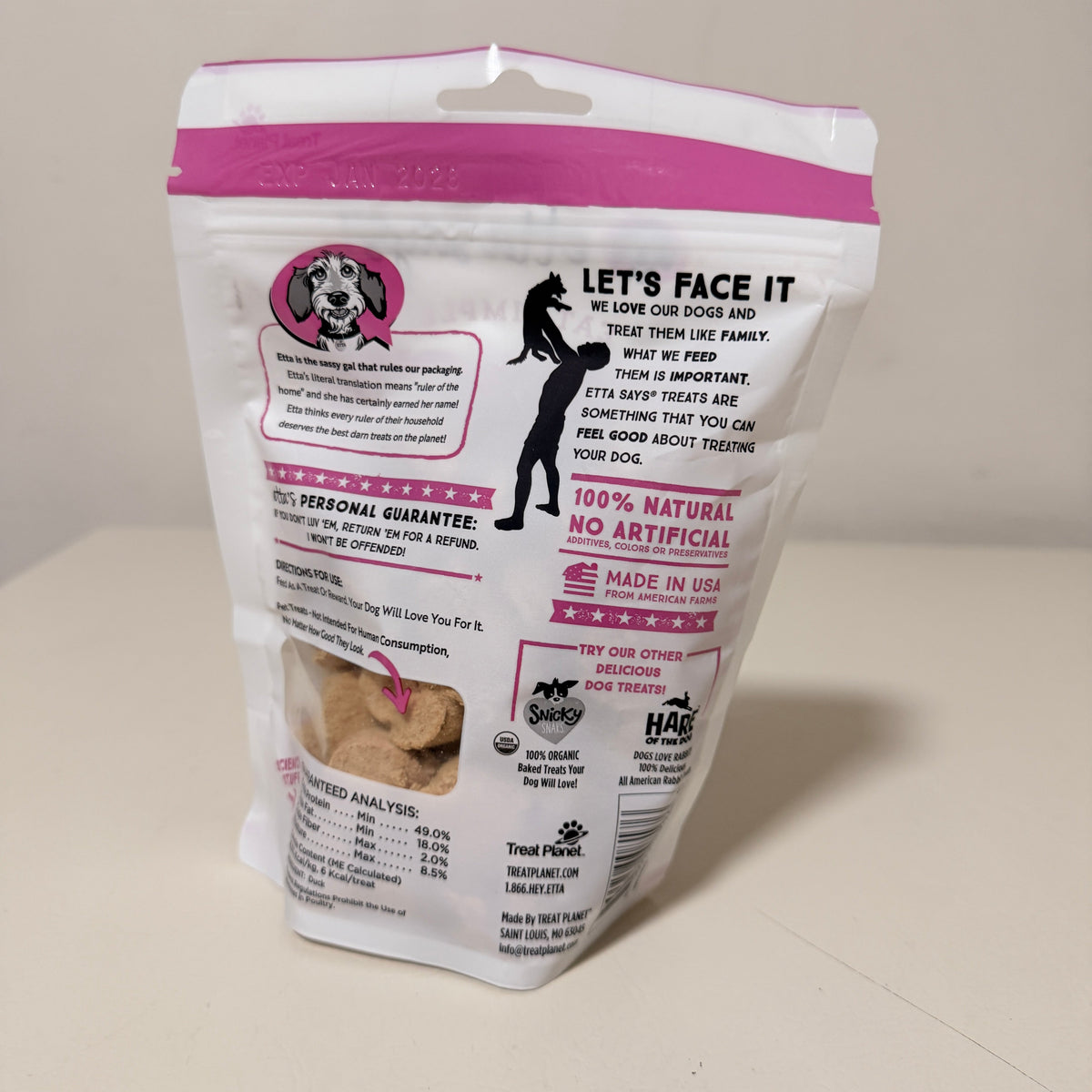 Etta Says Freeze Dried Dog Treats 3-Pack, Lamb Turkey and Duck, 2.5 oz Each, Best By May 2028