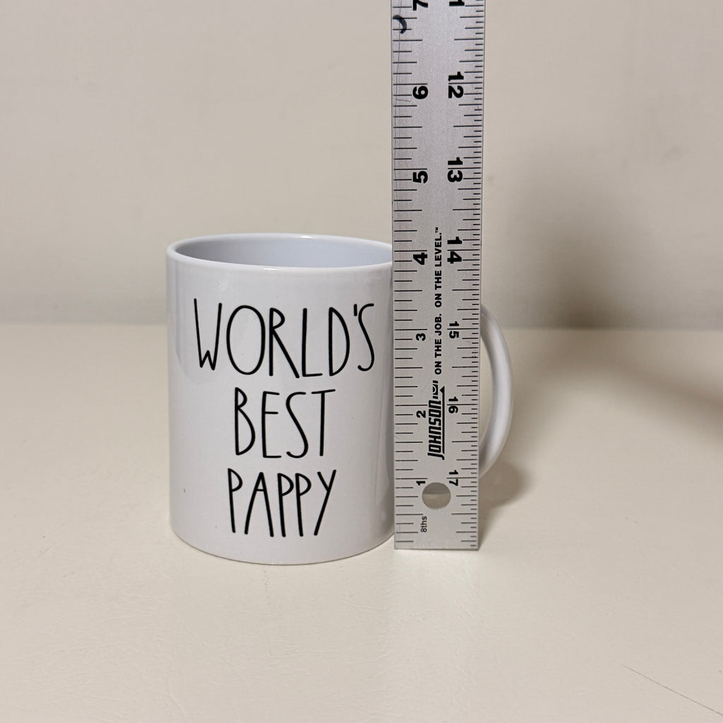 World's Best Pappy 11 oz Ceramic Coffee Mug, White