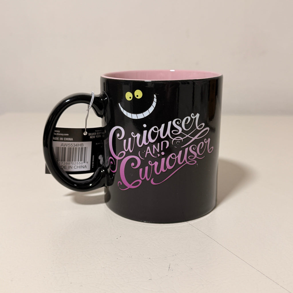Silver Buffalo Disney Alice in Wonderland Cheshire Cat Curiouser Heat Reveal Mug, 20 oz