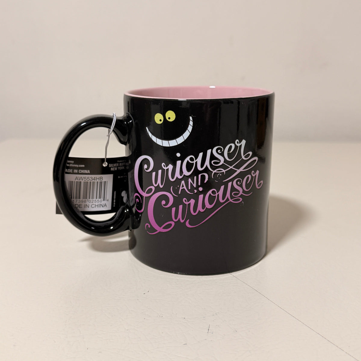Silver Buffalo Disney Alice in Wonderland Cheshire Cat Curiouser Heat Reveal Mug, 20 oz