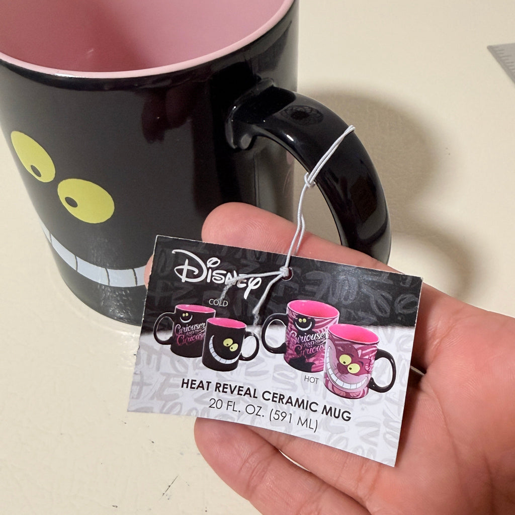 Silver Buffalo Disney Alice in Wonderland Cheshire Cat Curiouser Heat Reveal Mug, 20 oz