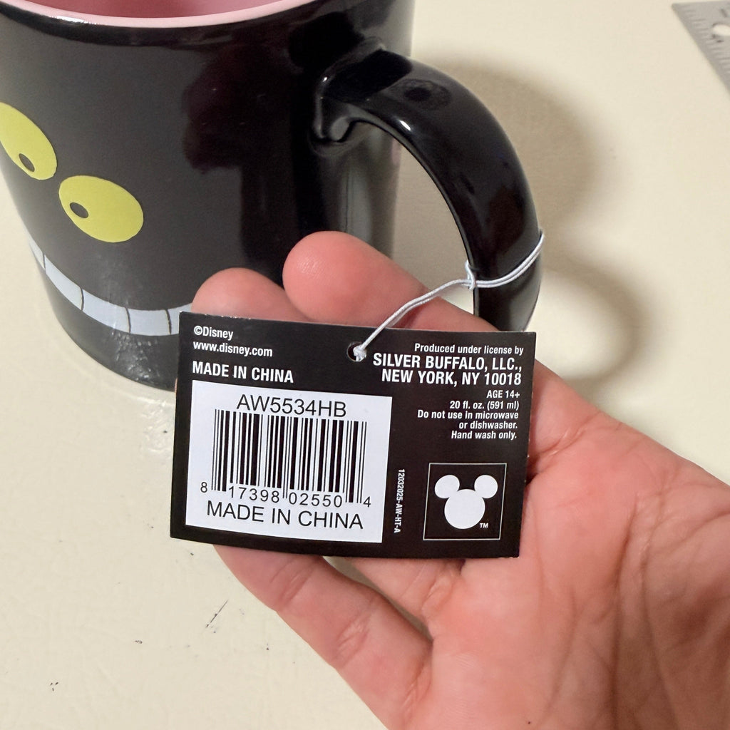 Silver Buffalo Disney Alice in Wonderland Cheshire Cat Curiouser Heat Reveal Mug, 20 oz