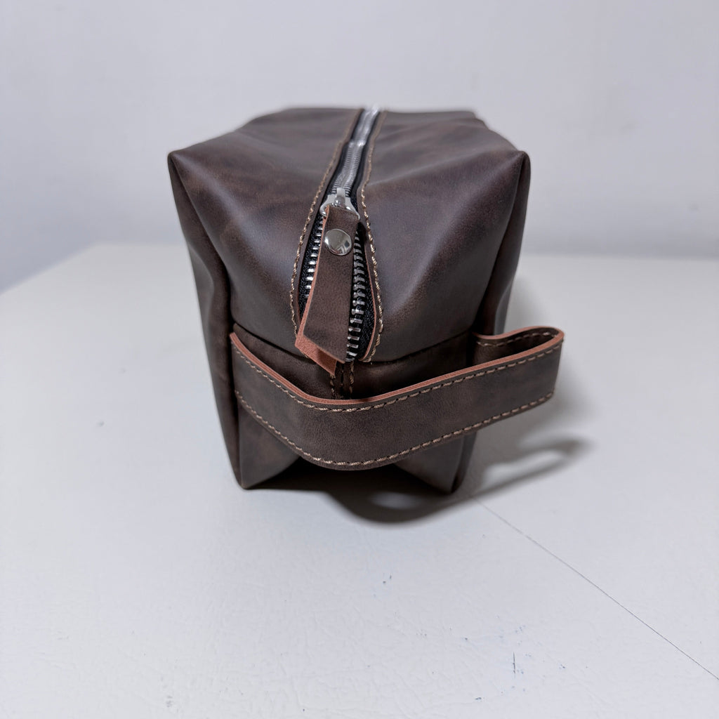 PU Leather Toiletry Bag for Men Laser-Engraved Initial C