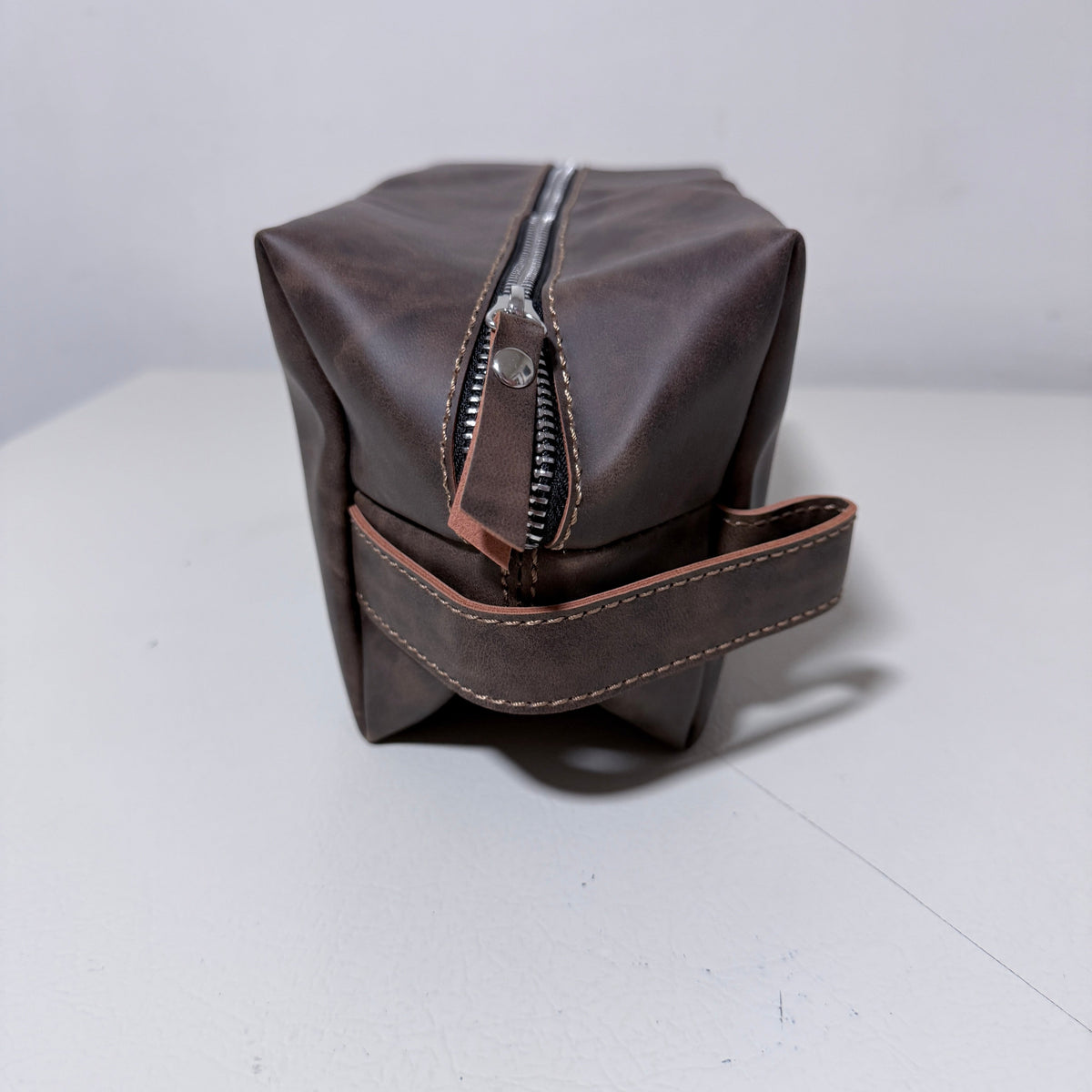 PU Leather Toiletry Bag for Men Laser-Engraved Initial C