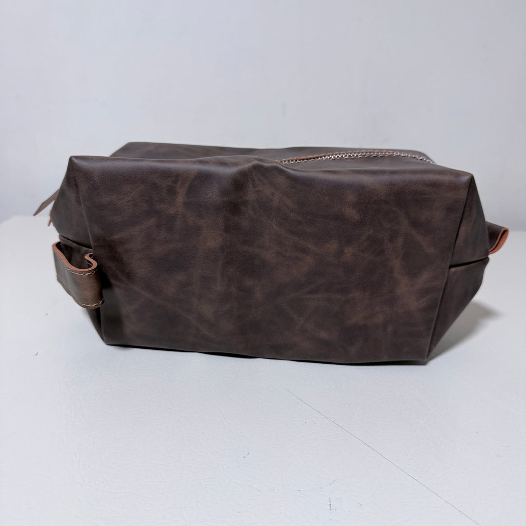 PU Leather Toiletry Bag for Men Laser-Engraved Initial C