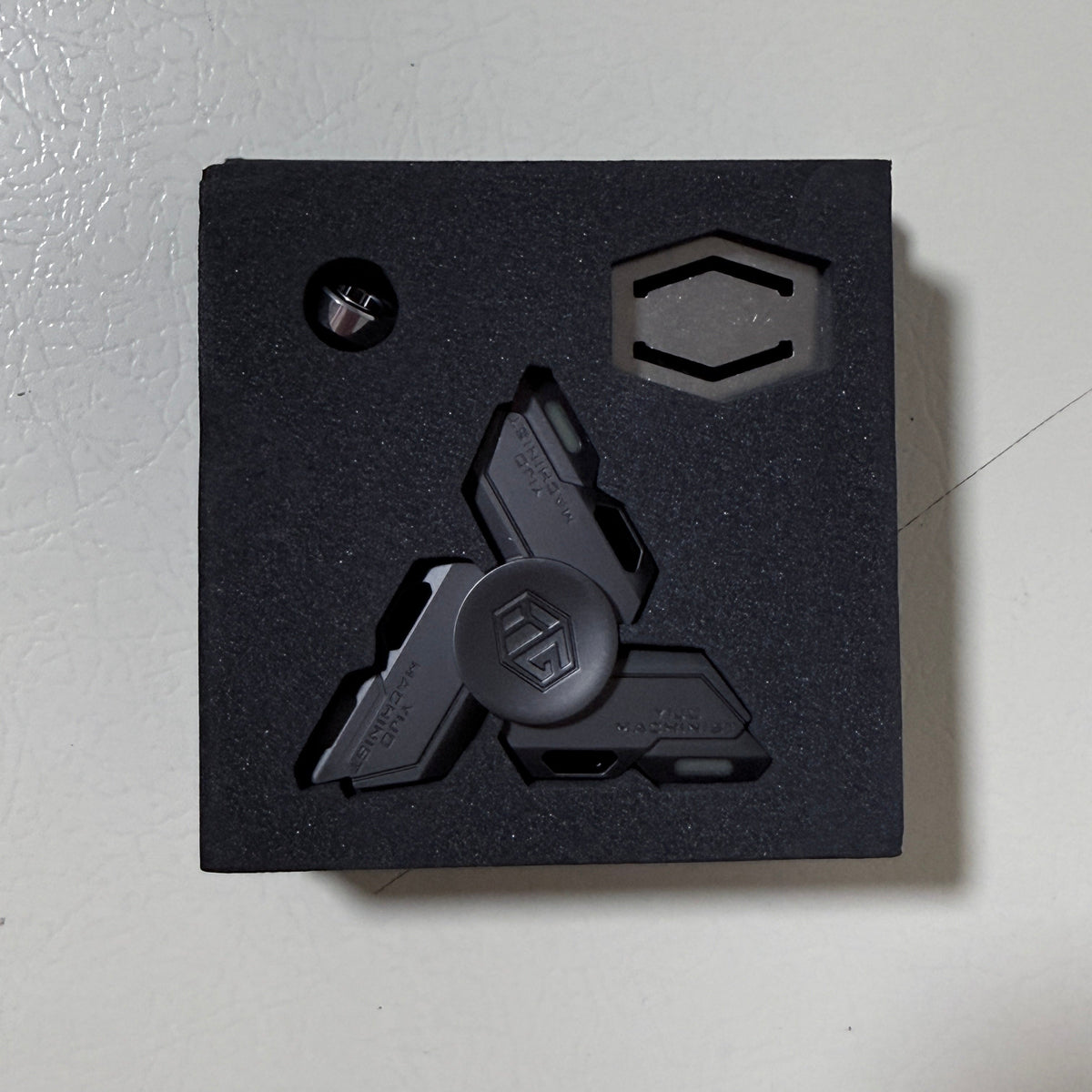 Glow in the Dark Metal Fidget Spinner Three Blade Hand Spinner, Black