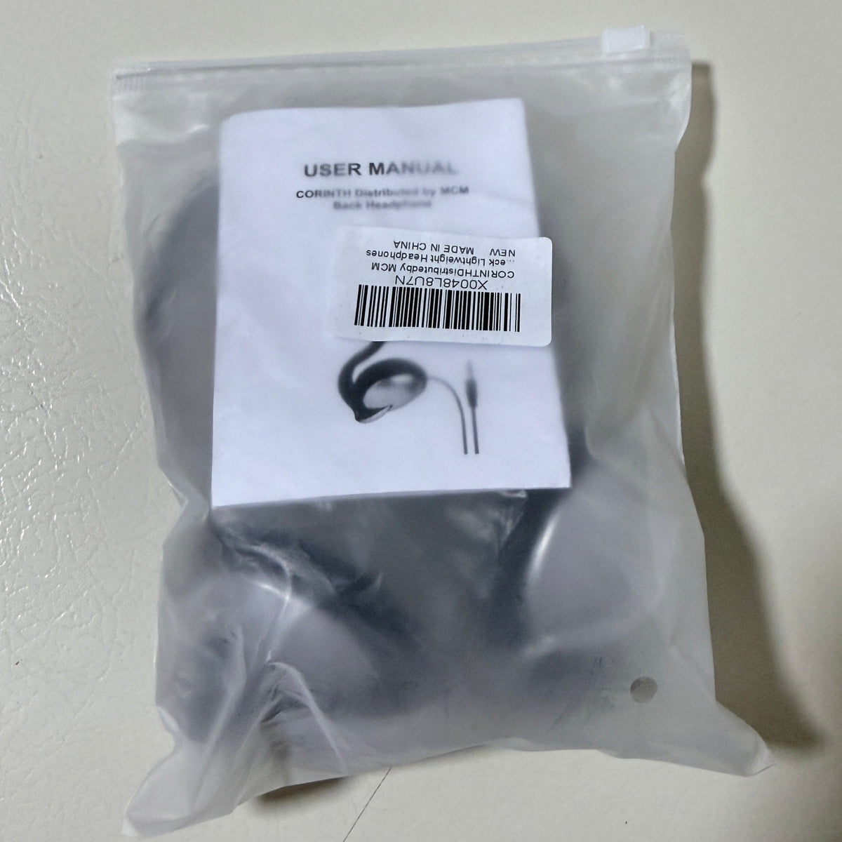 Lightweight Back of Head Stereo Headphones, Wired 3.5 mm, with Foam Ear Pads and Ear Plugs