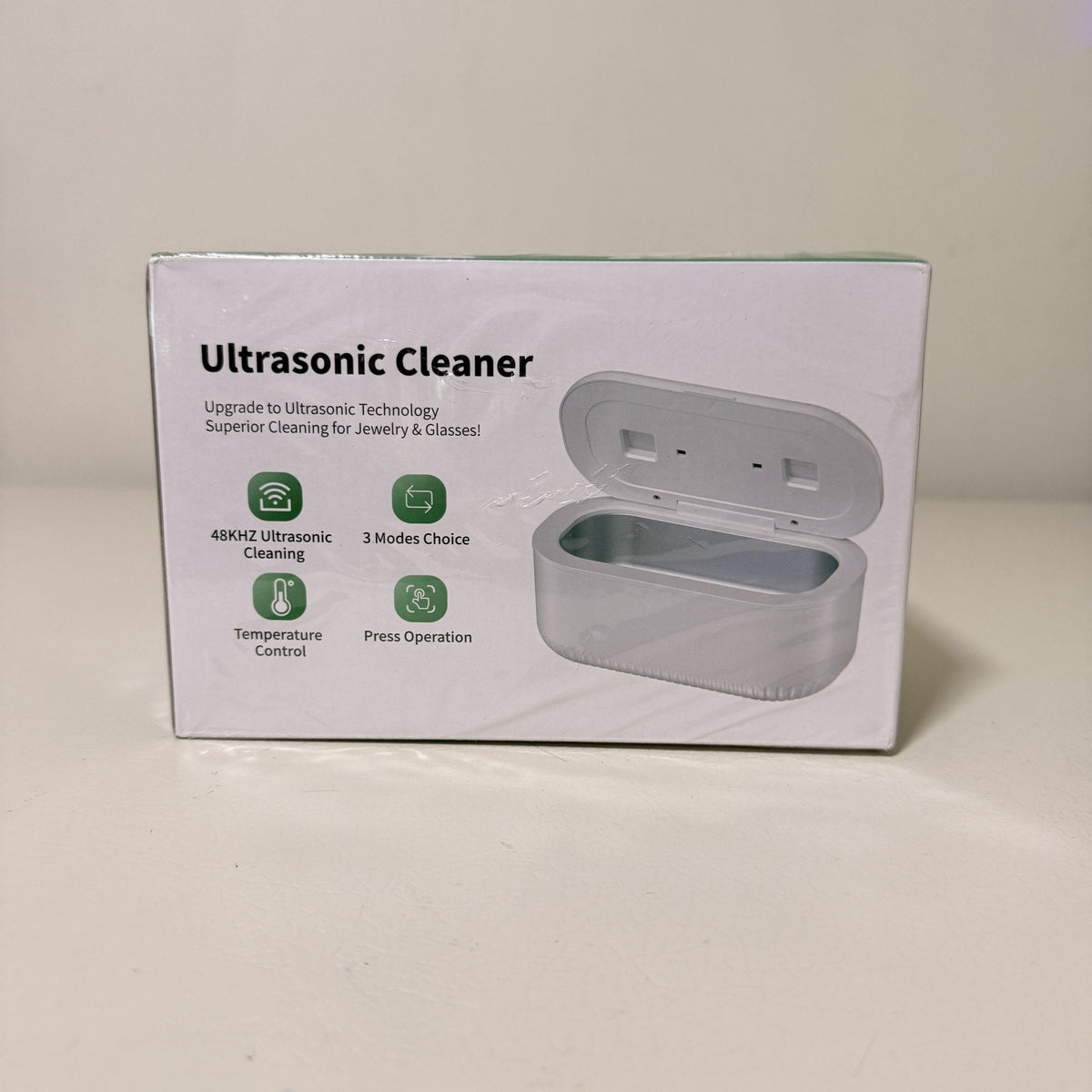 Ultrasonic Jewelry Cleaner with Digital Timer and UV-C Light, 350 mL Stainless Steel Tank, GH-UC127