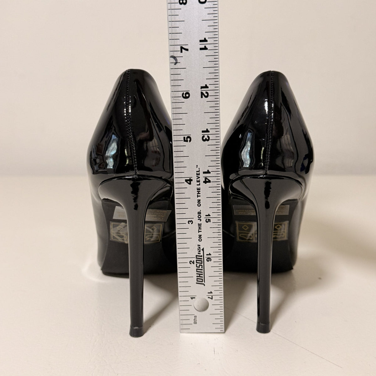 Fashion Nova Always A Classic Black Patent Pointed Toe Stiletto Pumps, Women's US 6, 4 in Heel