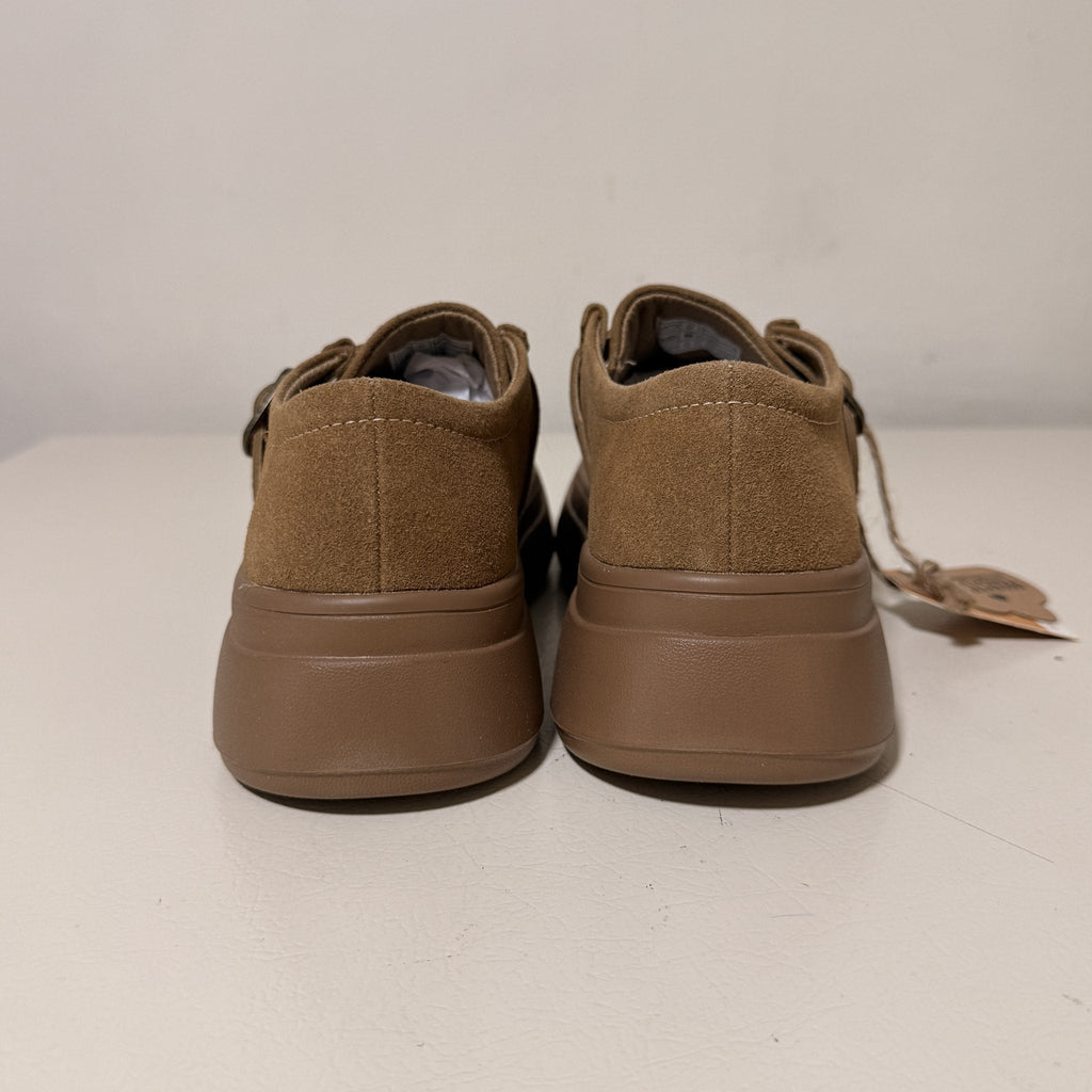 Project Cloud Della Suede Buckle Platform Loafers, Women's US 8.5, Brown