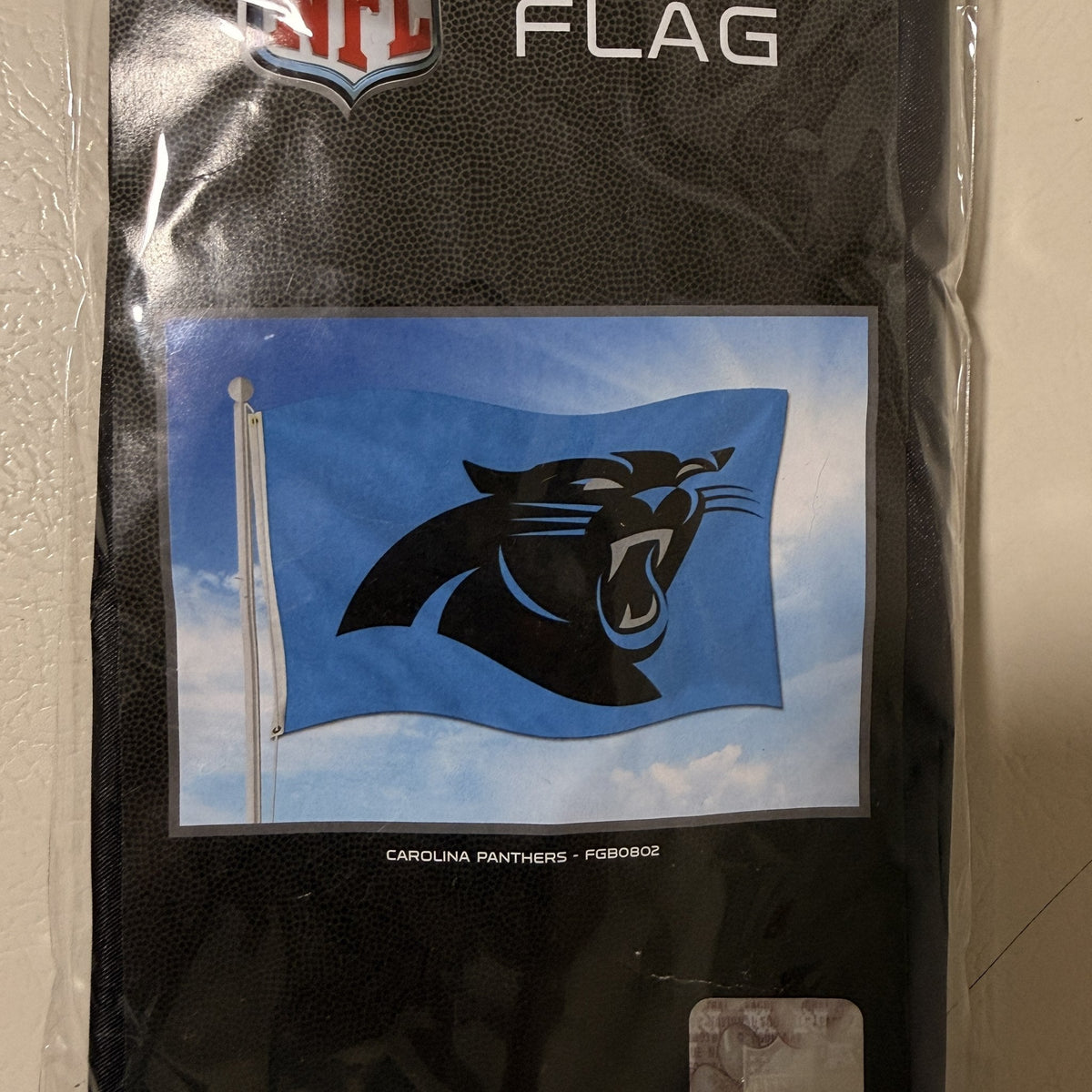 NFL Carolina Panthers 3 x 5 ft Banner Flag, Single Sided, Rico Industries FGB0802