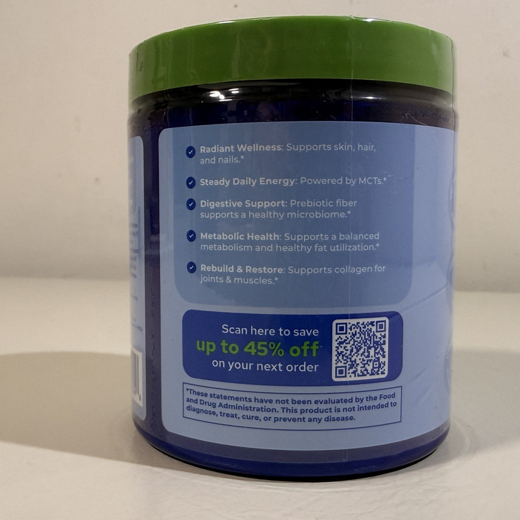 Power Life Peak MCT & Collagen Powder, Vanilla, 7.5 oz, Exp 08/2028
