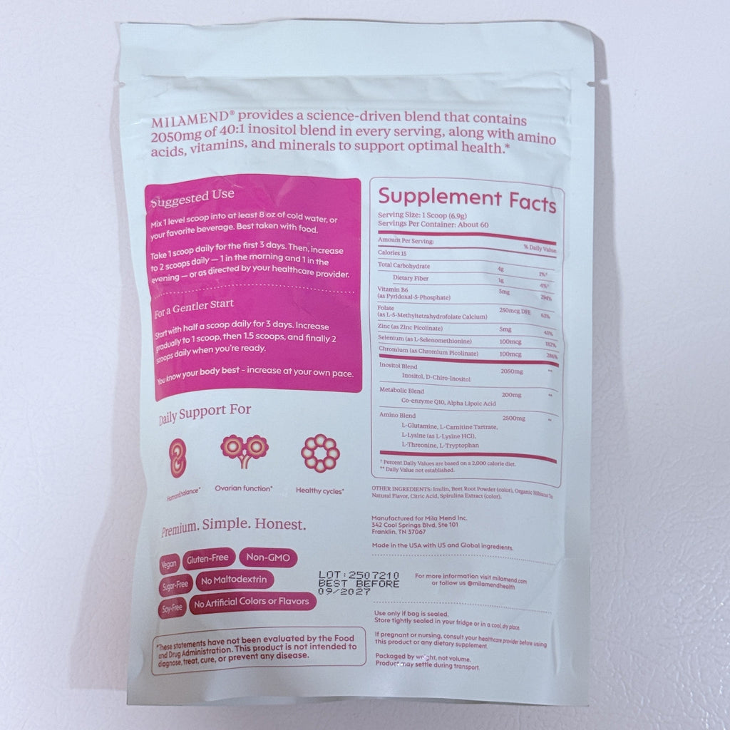 Milamend Hormone Balance, Hibiscus Tea, 14.6 oz, Best By 09/2027