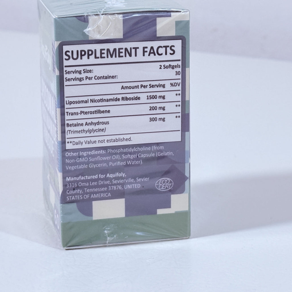 Liposomal Nicotinamide Riboside 1500 mg, 60 Softgels, Exp 07/2027