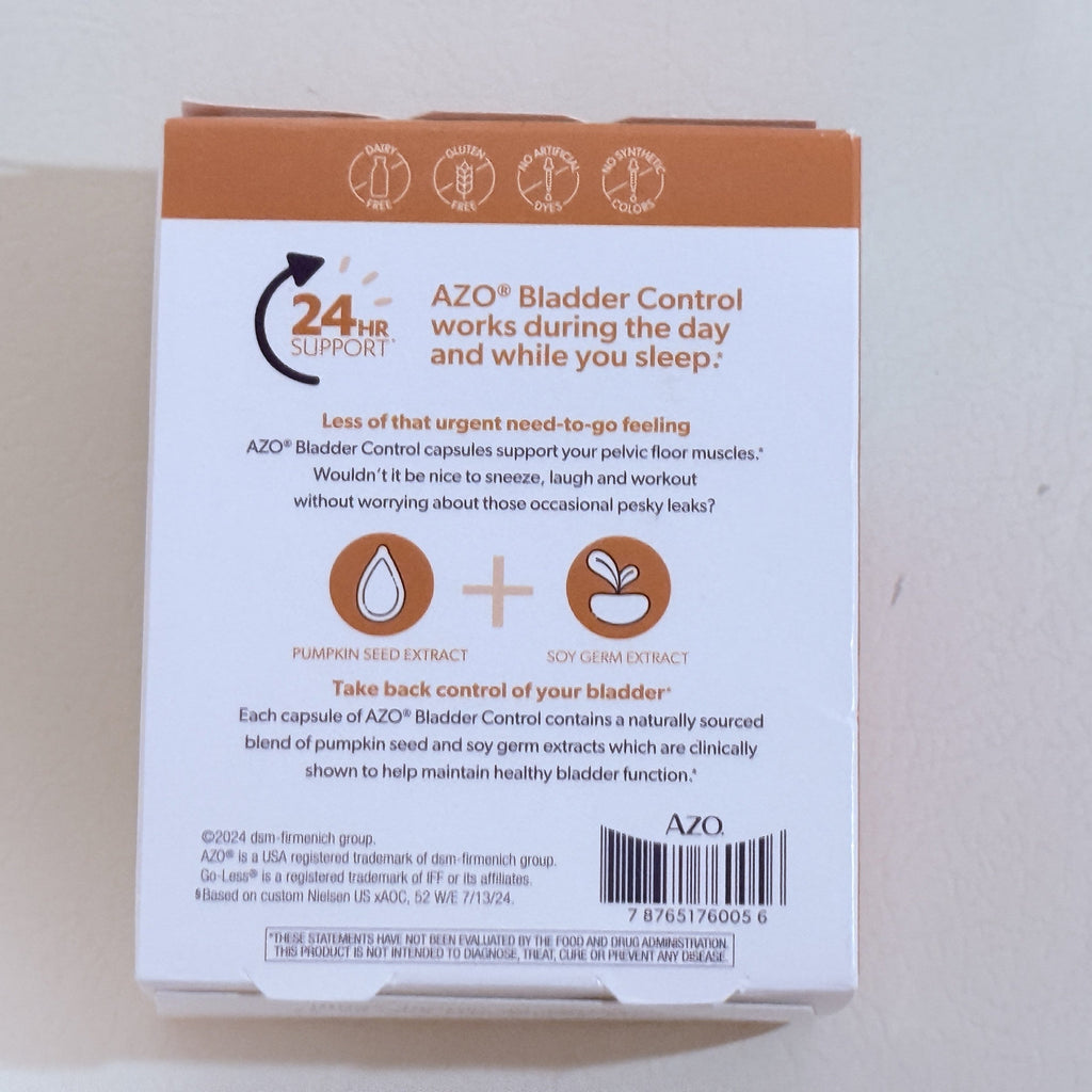 AZO Bladder Control, 72 Capsules, Exp 09/2027