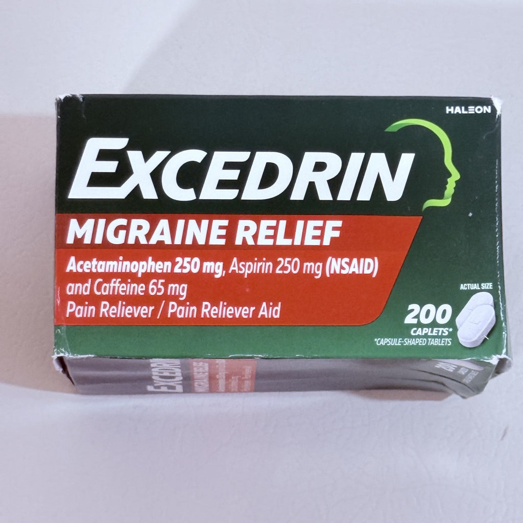 Excedrin Migraine Relief, 200 Caplets, Exp 06/2028