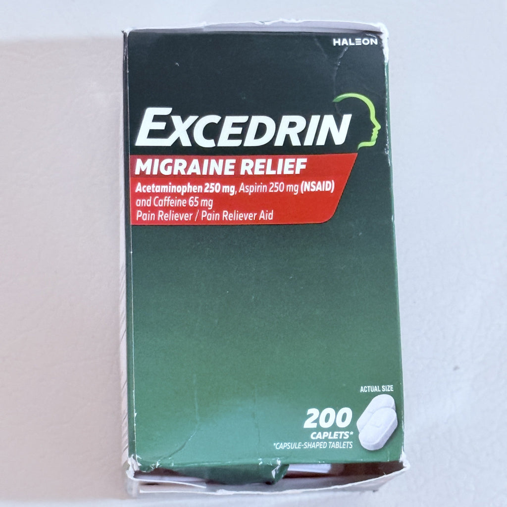 Excedrin Migraine Relief, 200 Caplets, Exp 06/2028