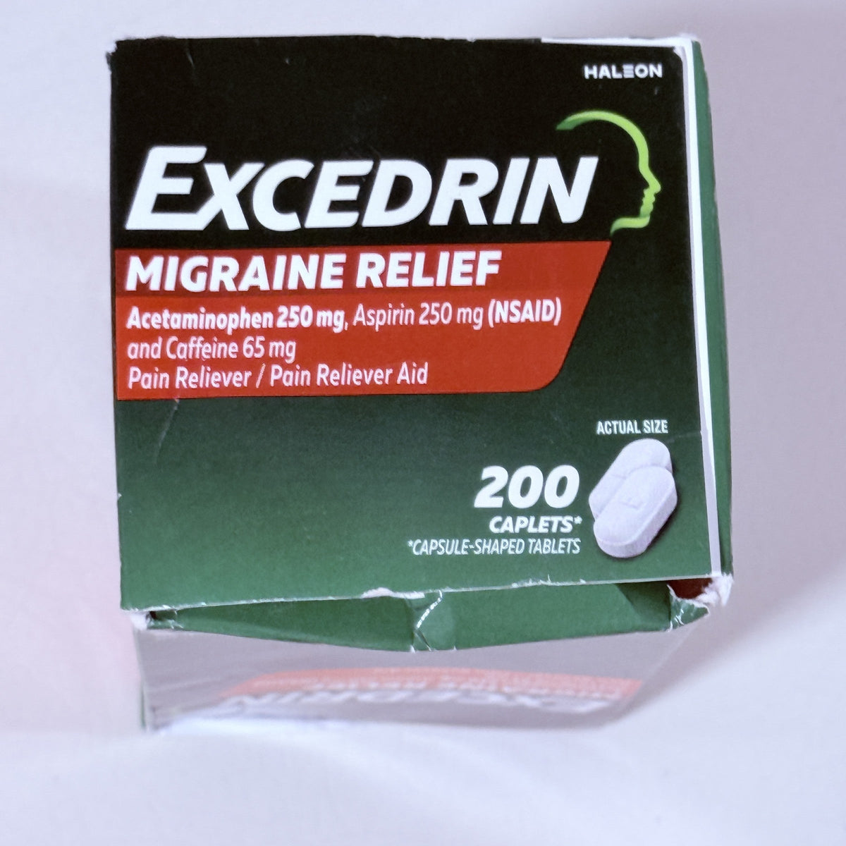 Excedrin Migraine Relief, 200 Caplets, Exp 06/2028