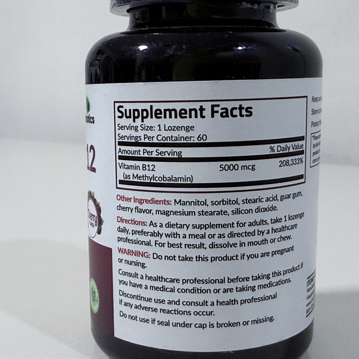Futurebiotics Methyl B-12 5000 mcg, Cherry, 60 Lozenges, Exp 07/2027