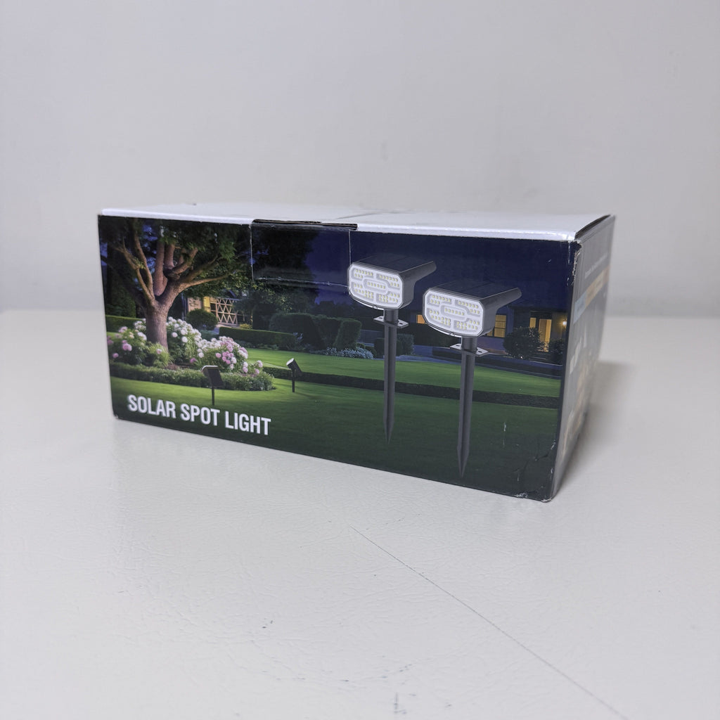 Solar Spot Lights Outdoor, 4 Pack, Cool White, Dusk to Dawn