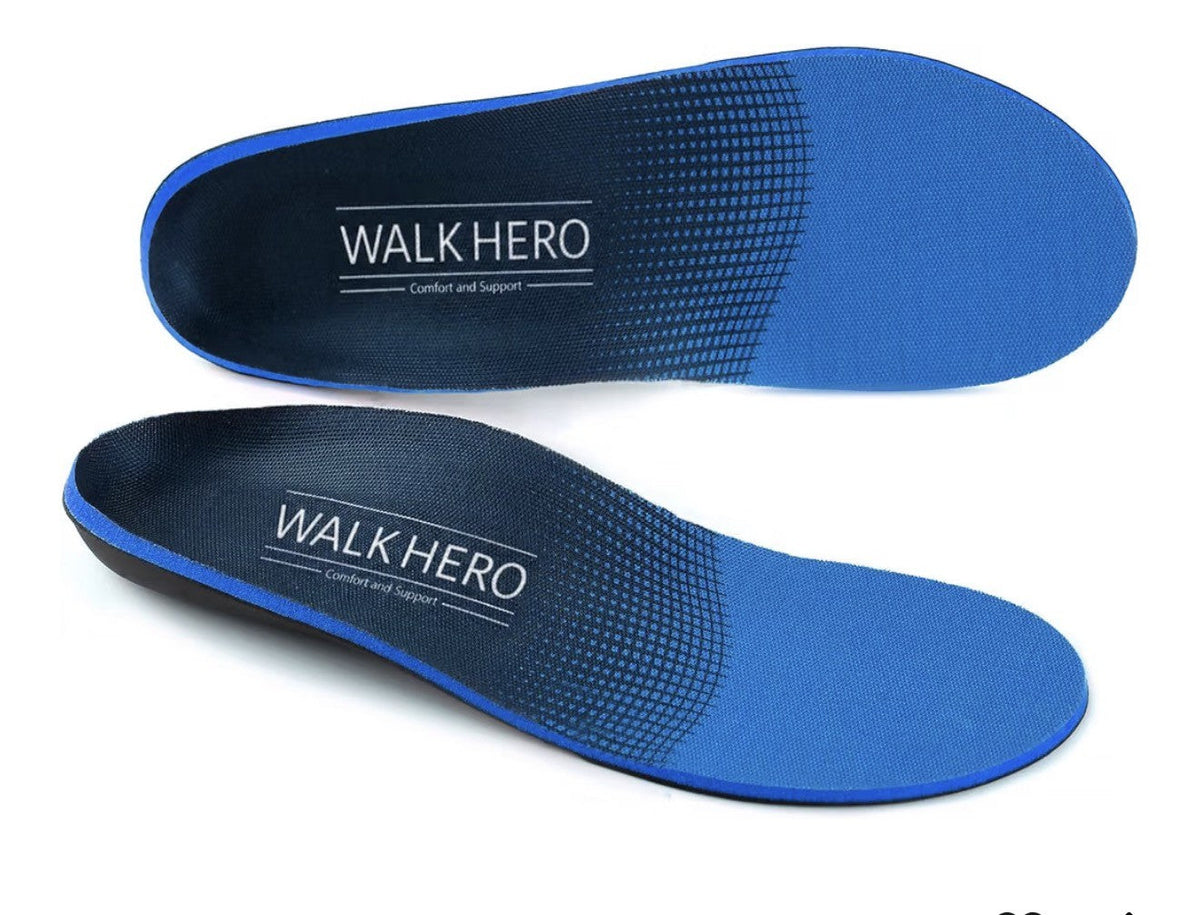 Arch Support Insoles, 2 Pairs, Men's 9-9.5 / Women's 11-11.5, Blue