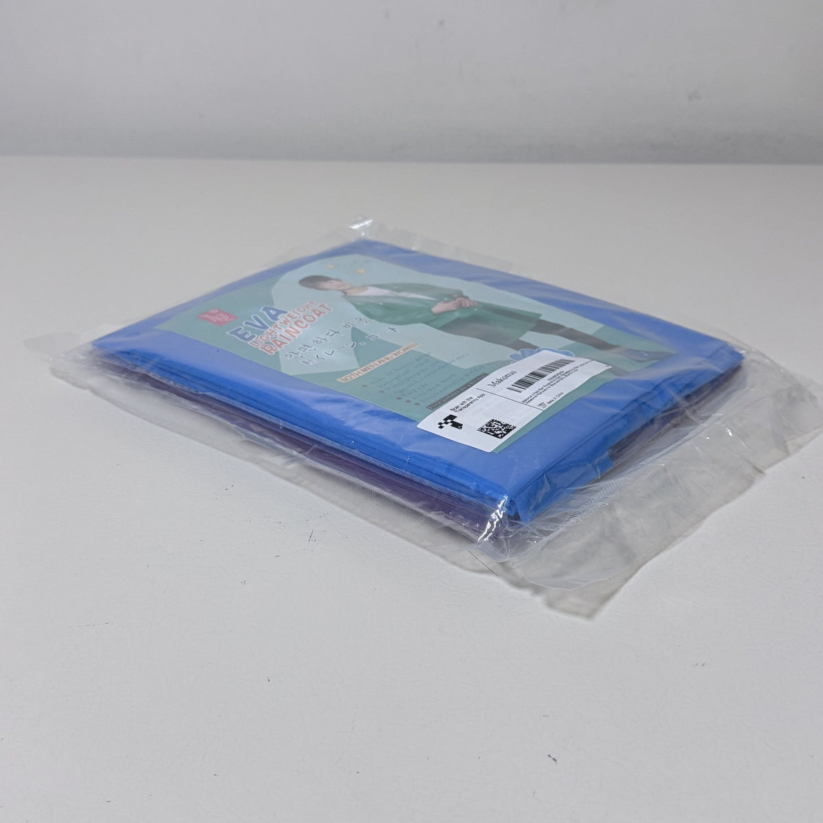 Kids EVA Raincoat with Hood, 2 Pack, Blue and Purple, One Size