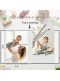 Small 4x6 Photo Albums, 2 Pack, Gray Linen Cover, 52 Photos