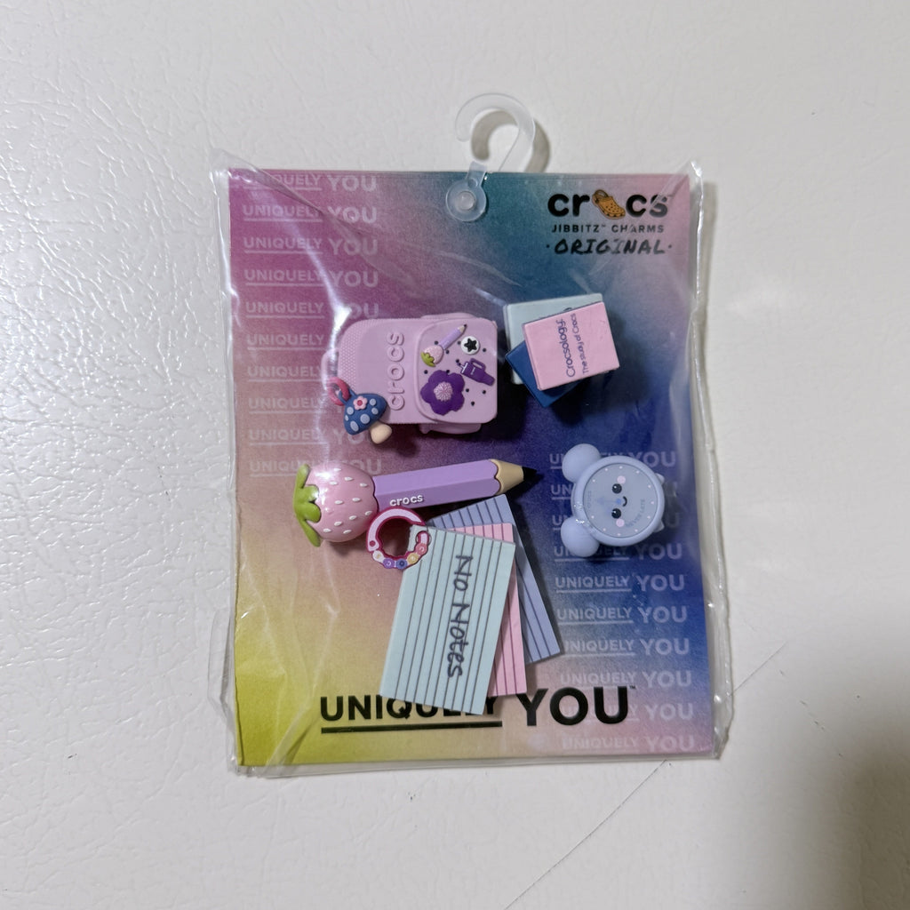 Crocs Jibbitz Girly Back to School 5 Pack Shoe Charms