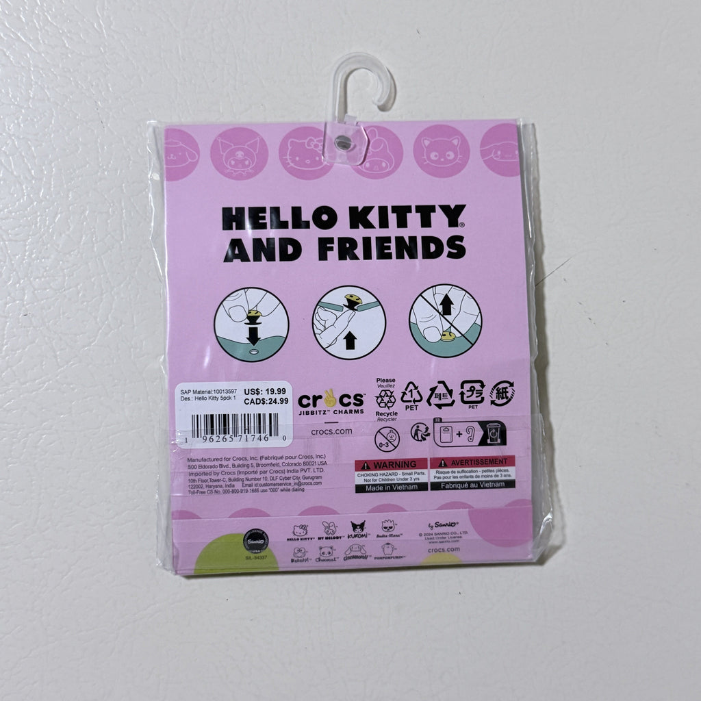Crocs Jibbitz Hello Kitty and Friends 5 Pack Shoe Charms