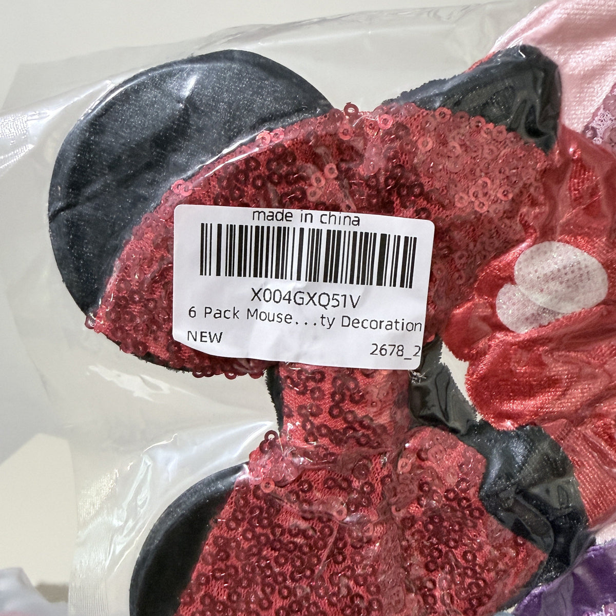 Sequin Mouse Ears Lot: Polka Dot Visor, Racing Ears and 6 Headbands