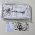 Rectangular Lamp Shades, Set of 2, with Harps, Beige Linen, 16x8x10 in