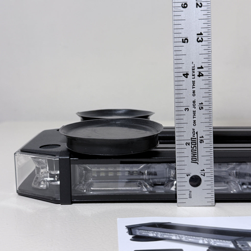 LED Rooftop Strobe Light Bar, Magnetic Base, Controller, 12V Plug