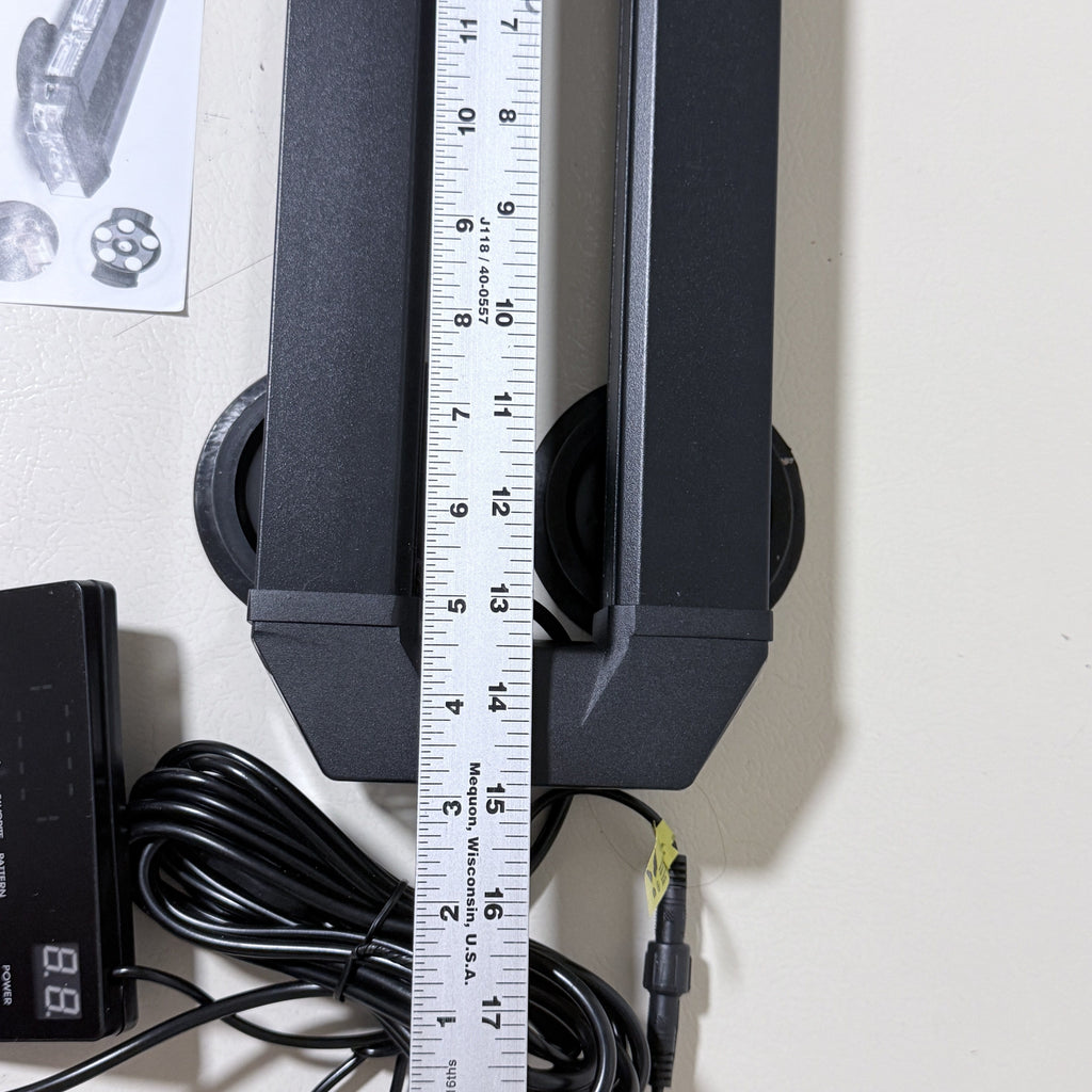 LED Rooftop Strobe Light Bar, Magnetic Base, Controller, 12V Plug